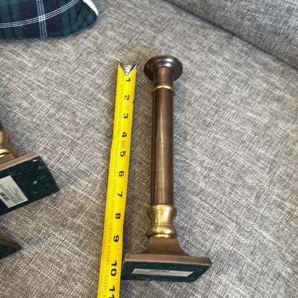 Rustic Brown and Gold Candle Accents solid brass - Picture 6 of 11